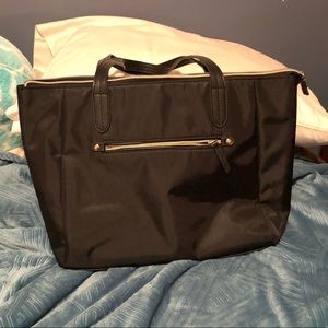 Nylon black tote bag